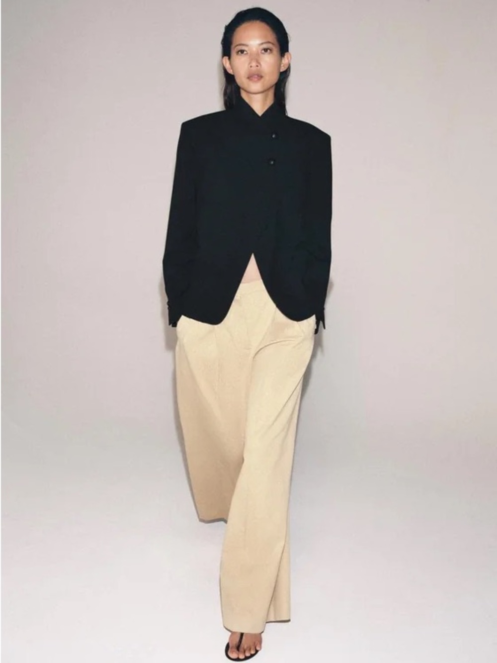 Zara Wide Leg Pants in Beige - Picture 12 of 14